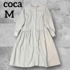 coca コカ　ナイロンヘムギャザーコート　トレンチコート　Mサイズのサムネイル