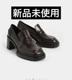 CHARLES & KEITH ペニーローファー パンプス ダークブラウン　値下のサムネイル