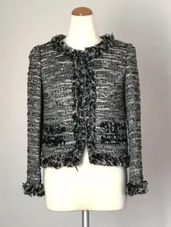 SS様専用◆新品タグ付 エムプルミエ BLACK ツィードジャケット 黒