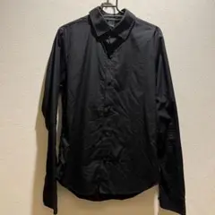Pledgeブラック長袖シャツ　黒シャツ