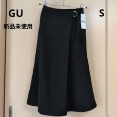 【GU】ラップガウチョパンツ S ブラック 新品未使用タグ付き