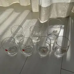 昭和レトロ③ ガラス製 コップ 7個 セット