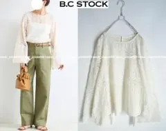 2025 新品B.C STOCK☆手洗い可 総レースブラウスF ナチュラル 完売のサムネイル