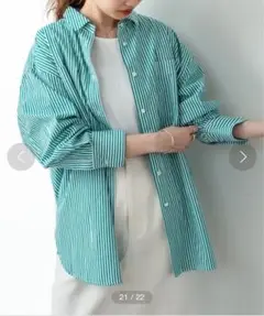 mystic ストライプシャツ