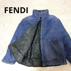 美品　FENDI リバーシブル デニム ダウンジャケット ネイビー 　中綿 2025年最新】Fendi レディース ダウンジャケットの人気アイテム - メルカリ