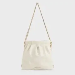 【お値下げ中】CHARLES&KEITH Duoチェーンハンドルツーウェイバック CHARLES&KEITH Duo チェーンハンドルツーウェイバッグ ホワイト - メルカリ