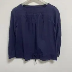 HUMAN WOMAN 長袖シャツ ネイビー M