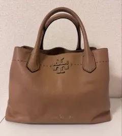 トリーバーチ マックグロー 2way サッチェル ショルダー キャメル レザー トリーバーチ マックグロー 2way サッチェル ショルダー キャメル