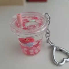 BT21 CHERRY BLOSSOM WATER KEYRING TATA