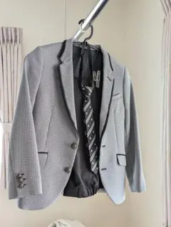 フォーマルスーツ グレー チェック柄 130cm