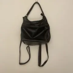 Niko and…黒 レザー バックパック
