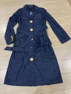 【美品】マークジェイコブス　イタリア製　チェスターコート　ネイビー　L 裏地総柄 美品】マークジェイコブス イタリア製 チェスターコート