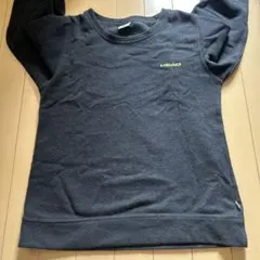 HEAD クルーネック 長袖スウェット ブラック