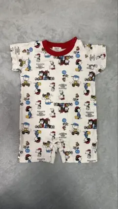 PEANUTS スヌーピー　プリントロンパース 70