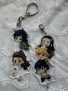 鬼滅の刃 LAWSON キーホルダー 炭治郎、禰豆子、善逸、伊之助、富岡さん