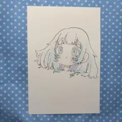 こっち来る？ ポストカードサイズ 一点物 オリジナル手描き原画