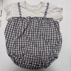 70cm ギンガムチェックロンパースのサムネイル