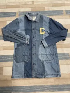 mellow メロー デニムジャケット パッチワーク インディゴブルー Mサイズ