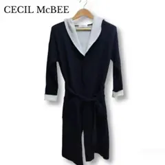 CECIL McBEE バイカラー ロングカーディガン Mサイズ