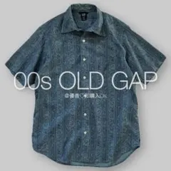00s OLD GAP ペイズリー 半袖シャツ アロハ 総柄 オールドギャップ