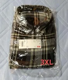 ユニクロ　UNIQLO　フランネルチェックシャツ　大きいサイズ　3XL