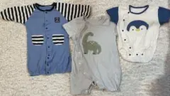 ロンパース3点セット（恐竜・ペンギン）
