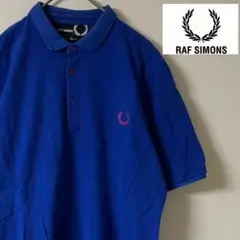 FRED PERRY × RAF SIMONS/ポロシャツ/S/ブルー