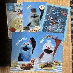 パペットスンスン　クリアファイル５枚セット ロッテ