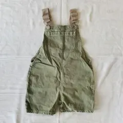 Ksさま　ZARA キャンパスデニムオーバーオール カーキ 98cm カーキ