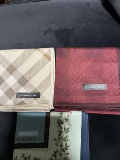 BURBERRY WEDGWOOD ハンカチ 3枚セット まとめ売り