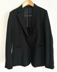 UNIQLO　ユニクロ　★　ジャケット　黒　ストレッチ地　後裾スリット　M