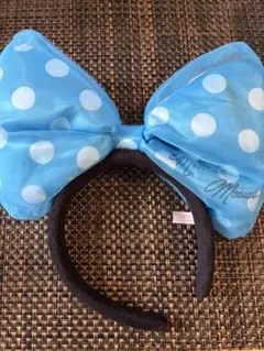 ミニーマウス 水玉リボンカチューシャ