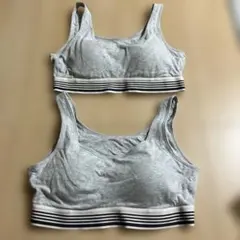 GU グレー ブラトップ Lサイズ　2枚まとめ売り