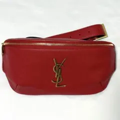 YSL サンローラン ボディバッグ ウエストポーチ 赤 美品 - メルカリ