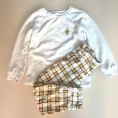 ユニクロ　フリース　パジャマ　上下　セットアップ　140 プーさん UNIQLO
