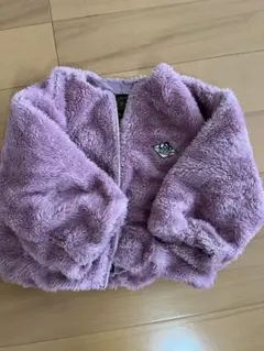 紫色フリースジャケット サイズ90