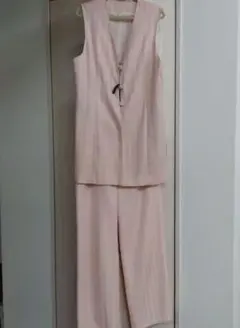 秋2点セットアップ　ピンク トップス＆パンツ セットアップ