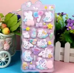 最安値 우사기 ぷっくりシール 立体デコシール ぷにぷに シール交換