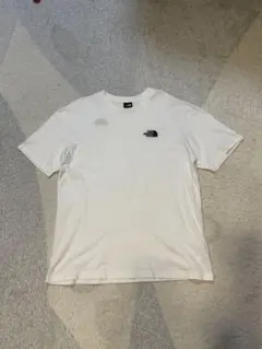 THE NORTH FACE ホワイト Tシャツ　ロゴ　刺繍　中古品