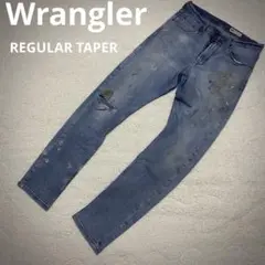 【唯一】ラングラー Wrangler レギュラー テーパード ペンキ ダメージ