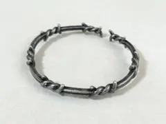 シルバー バングル ブラック加工 美品