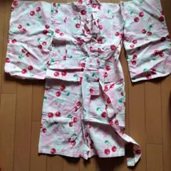 ミキハウス　さくらんぼプリント 子供用着物