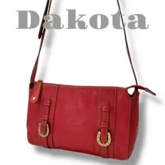 Dakota ダコタ レザー ショルダーバッグ 斜めがけ オールレザー レッド