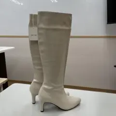 SHELTER ホワイト ロングブーツ