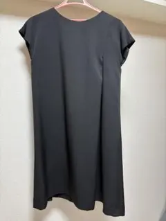 【美品】低身長さんにおすすめ　フォーマル　ワンピース　ブラック　フレンチスリーブ