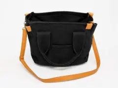 ​【美品】2WAY 仕切りキャンバストートバッグ ショルダー付き