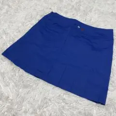 【極美品】LECOQ GOLF ルコックゴルフ バックプリーツスカート ブルー