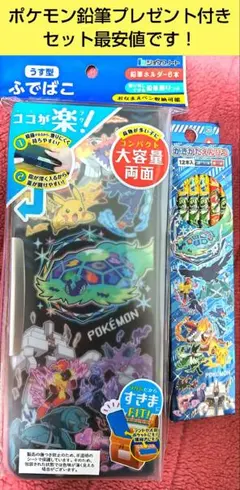 ポケットモンスター ポケモン ピカチュウ ペンケース 筆箱 薄型 コンパクト