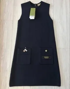 GUCCI ノースリーブワンピース ブラウスセットネイビーのサムネイル