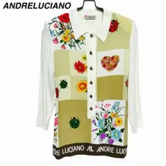 ANDRELUCIANO アンドレルチアーノ　異素材 花柄 テントウムシ ニットのサムネイル
